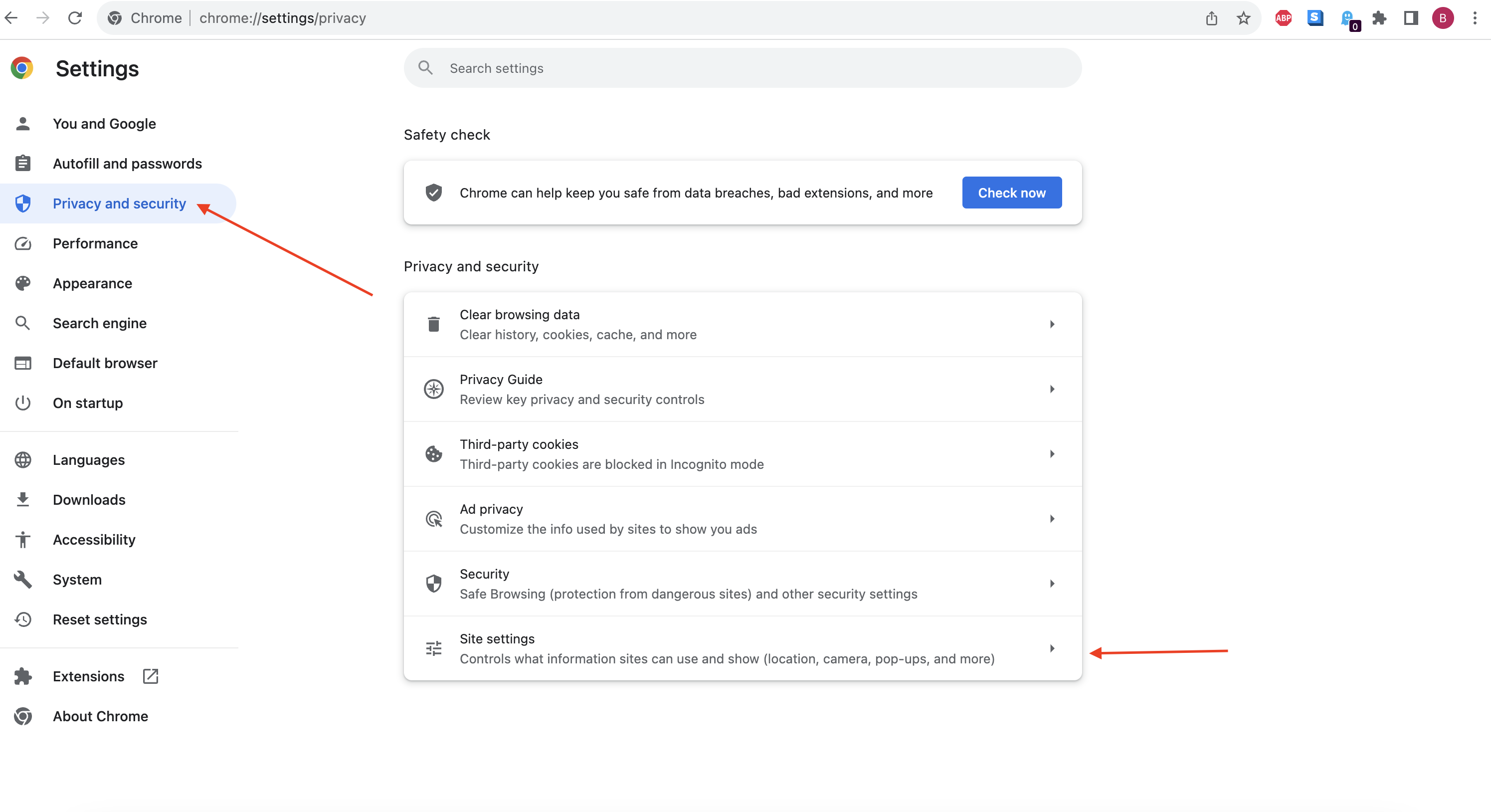 enable location services instructions Google Chrome Second Step